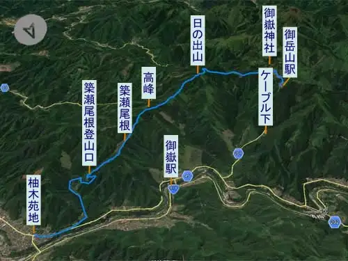 日の出山から築瀬尾根・登山コース