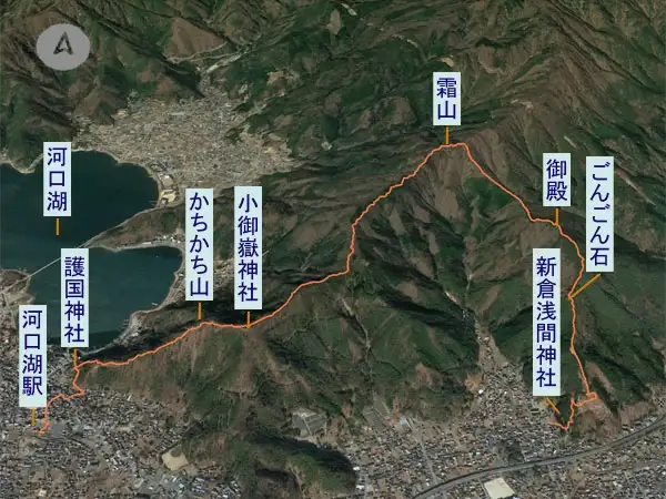 霜山から天上山・登山コース