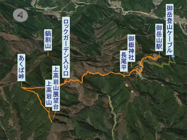 上高岩山・登山コース