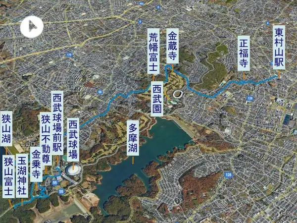 狭山丘陵　ハイキングコース