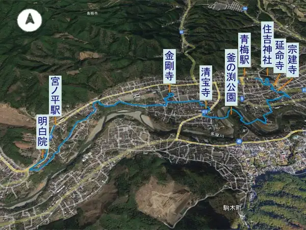 大多摩ウォーキングトレイルＡ－１　登山コース