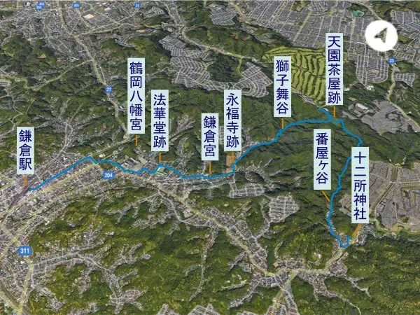 獅子舞谷から番屋ヶ谷　登山コース