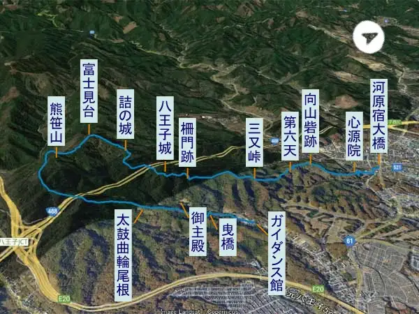 八王子城山　登山コース