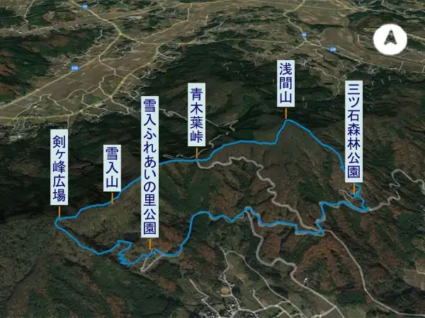 千代田アルプス　登山コース