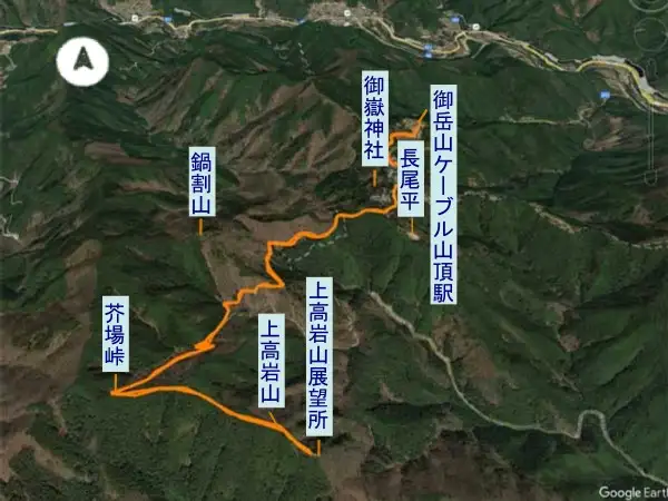 上高岩山　登山コース