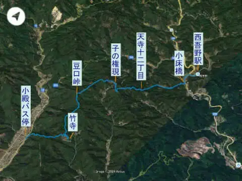 子の権現から竹寺　登山コース