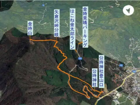 金時山　登山コース