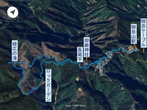 御岳山ロックガーデン　登山コース