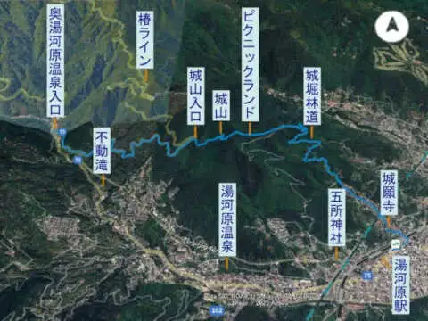 城山の登山コース
