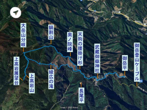 奥ノ院峰、鍋割山、上高岩山・登山コース