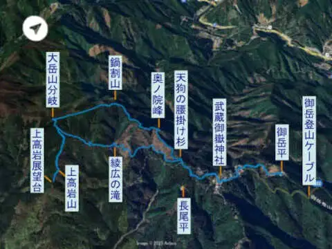 奥ノ院峰、鍋割山、上高岩山・登山コース