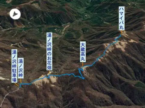 大蔵高丸・ハマイバ丸登山コース
